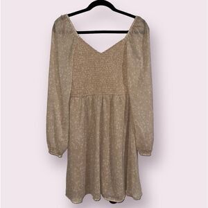 Japna Women’s Smocked Sweetheart Neckline Floral Boho Dress Size‎ S